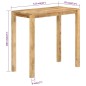 vidaXL Mesa alta de bar madera maciza de mango 112x55x108 cm vidaXL Mesa alta de bar madera maciza de mango 112x55x108 cm