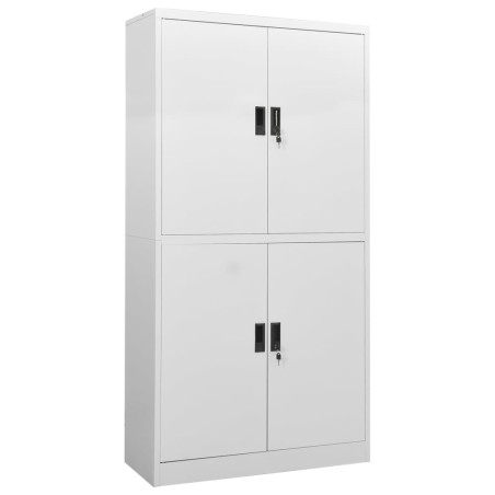 vidaXL Armario de oficina de acero gris claro 90x40x180 cm