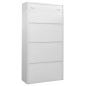 vidaXL Armario de oficina de acero gris claro 90x40x180 cm