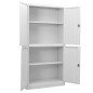 vidaXL Armario de oficina de acero gris claro 90x40x180 cm