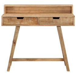 vidaXL Escritorio de madera de mango rugosa 100x45x90 cm