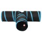 vidaXL Túnel para gatos 3 vías negro y azul poliéster 90 cm vidaXL Túnel para gatos 3 vías negro y azul poliéster 90 cm