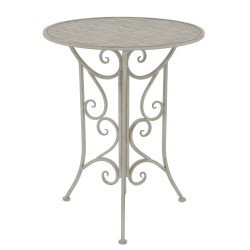 vidaXL Mesa y sillas bistró de jardín 3 piezas acero gris