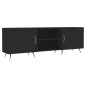 vidaXL Mueble para TV madera de ingeniería negro 150x30x50 cm vidaXL Mueble para TV madera de ingeniería negro 150x30x50 cm