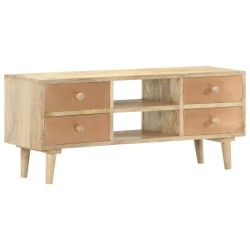 vidaXL Mueble para la TV madera maciza de mango 110x30x45 cm