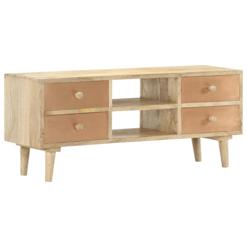vidaXL Mueble para la TV madera maciza de mango 110x30x45 cm vidaXL Mueble para la TV madera maciza de mango 110x30x45 cm