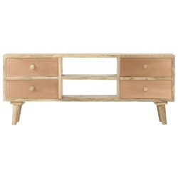 vidaXL Mueble para la TV madera maciza de mango 110x30x45 cm