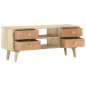 vidaXL Mueble para la TV madera maciza de mango 110x30x45 cm vidaXL Mueble para la TV madera maciza de mango 110x30x45 cm