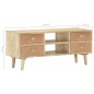 vidaXL Mueble para la TV madera maciza de mango 110x30x45 cm vidaXL Mueble para la TV madera maciza de mango 110x30x45 cm