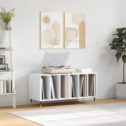 vidaXL Mueble para discos madera contrachapada blanco 100x38x48 cm