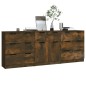 vidaXL Aparador de 3 piezas madera contrachapada color roble ahumado vidaXL Aparador de 3 piezas madera contrachapada color roble ahumado