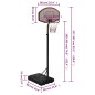 vidaXL Canasta de baloncesto polietileno negro 237-307 cm vidaXL Canasta de baloncesto polietileno negro 237-307 cm