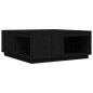 vidaXL Mesa de centro madera maciza de pino negro 100x101x40,5 cm