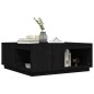 vidaXL Mesa de centro madera maciza de pino negro 100x101x40,5 cm