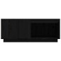 vidaXL Mesa de centro madera maciza de pino negro 100x101x40,5 cm