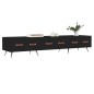 vidaXL Mueble de TV madera de ingeniería negro 150x36x30 cm vidaXL Mueble de TV madera de ingeniería negro 150x36x30 cm