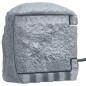 vidaXL Enchufe de jardín 4 ranuras control remoto poliresina gris vidaXL Enchufe de jardín 4 ranuras control remoto poliresina gris