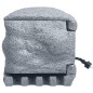 vidaXL Enchufe de jardín 4 ranuras control remoto poliresina gris vidaXL Enchufe de jardín 4 ranuras control remoto poliresina gris