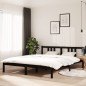 vidaXL Estructura de cama de madera maciza negra 160x200 cm vidaXL Estructura de cama de madera maciza negra 160x200 cm