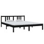 vidaXL Estructura de cama de madera maciza negra 160x200 cm vidaXL Estructura de cama de madera maciza negra 160x200 cm