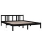 vidaXL Estructura de cama de madera maciza negra 160x200 cm vidaXL Estructura de cama de madera maciza negra 160x200 cm