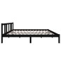 vidaXL Estructura de cama de madera maciza negra 160x200 cm vidaXL Estructura de cama de madera maciza negra 160x200 cm