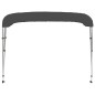 vidaXL Toldo Bimini de 3 arcos gris antracita 183x160x137 cm vidaXL Toldo Bimini de 3 arcos gris antracita 183x160x137 cm