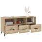 vidaXL Mueble para TV madera contrachapada color roble 102x35x50 cm