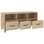 vidaXL Mueble para TV madera contrachapada color roble 102x35x50 cm