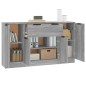 vidaXL Aparadores 3 piezas madera contrachapada gris Sonoma vidaXL Aparadores 3 piezas madera contrachapada gris Sonoma