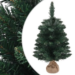 vidaXL Árbol Navidad artificial con soporte PVC verde 60 cm