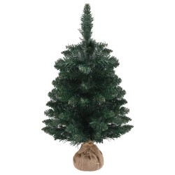 vidaXL Árbol Navidad artificial con soporte PVC verde 60 cm