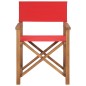 vidaXL Sillas de director plegables 2 unidades madera maciza teca rojo vidaXL Sillas de director plegables 2 unidades madera maciza teca rojo