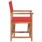 vidaXL Sillas de director plegables 2 unidades madera maciza teca rojo vidaXL Sillas de director plegables 2 unidades madera maciza teca rojo