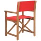 vidaXL Sillas de director plegables 2 unidades madera maciza teca rojo vidaXL Sillas de director plegables 2 unidades madera maciza teca rojo