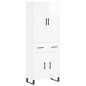 vidaXL Aparador alto madera contrachapada blanco brillo 69,5x34x180 cm vidaXL Aparador alto madera contrachapada blanco brillo 69,5x34x180 cm