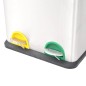 vidaXL Cubo de reciclaje y basura con pedal acero inoxidable 36 L vidaXL Cubo de reciclaje y basura con pedal acero inoxidable 36 L