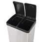 vidaXL Cubo de reciclaje y basura con pedal acero inoxidable 36 L vidaXL Cubo de reciclaje y basura con pedal acero inoxidable 36 L