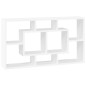 vidaXL Estantería de pared con 8 compartimentos blanco brillante