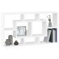 vidaXL Estantería de pared con 8 compartimentos blanco brillante