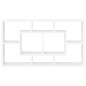 vidaXL Estantería de pared con 8 compartimentos blanco brillante