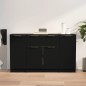 vidaXL Aparadores 3 piezas madera contrachapada negro vidaXL Aparadores 3 piezas madera contrachapada negro