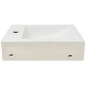 vidaXL Lavabo con agujero grifo rectangular cerámica 46x25,5x12 blanco vidaXL Lavabo con agujero grifo rectangular cerámica 46x25,5x12 blanco