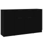 vidaXL Aparadores 3 piezas madera contrachapada negro vidaXL Aparadores 3 piezas madera contrachapada negro