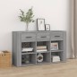 vidaXL Aparador de madera contrachapada gris Sonoma 100x30x59,5 cm