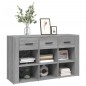 vidaXL Aparador de madera contrachapada gris Sonoma 100x30x59,5 cm