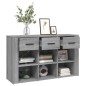 vidaXL Aparador de madera contrachapada gris Sonoma 100x30x59,5 cm