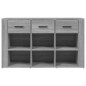 vidaXL Aparador de madera contrachapada gris Sonoma 100x30x59,5 cm
