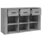 vidaXL Aparador de madera contrachapada gris Sonoma 100x30x59,5 cm