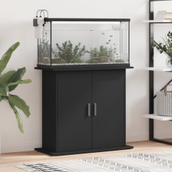 vidaXL Soporte para acuario madera de ingeniería negro 81x36x73 cm